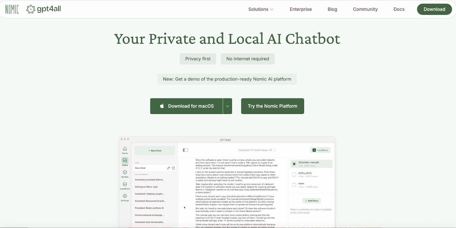 GPT4All website